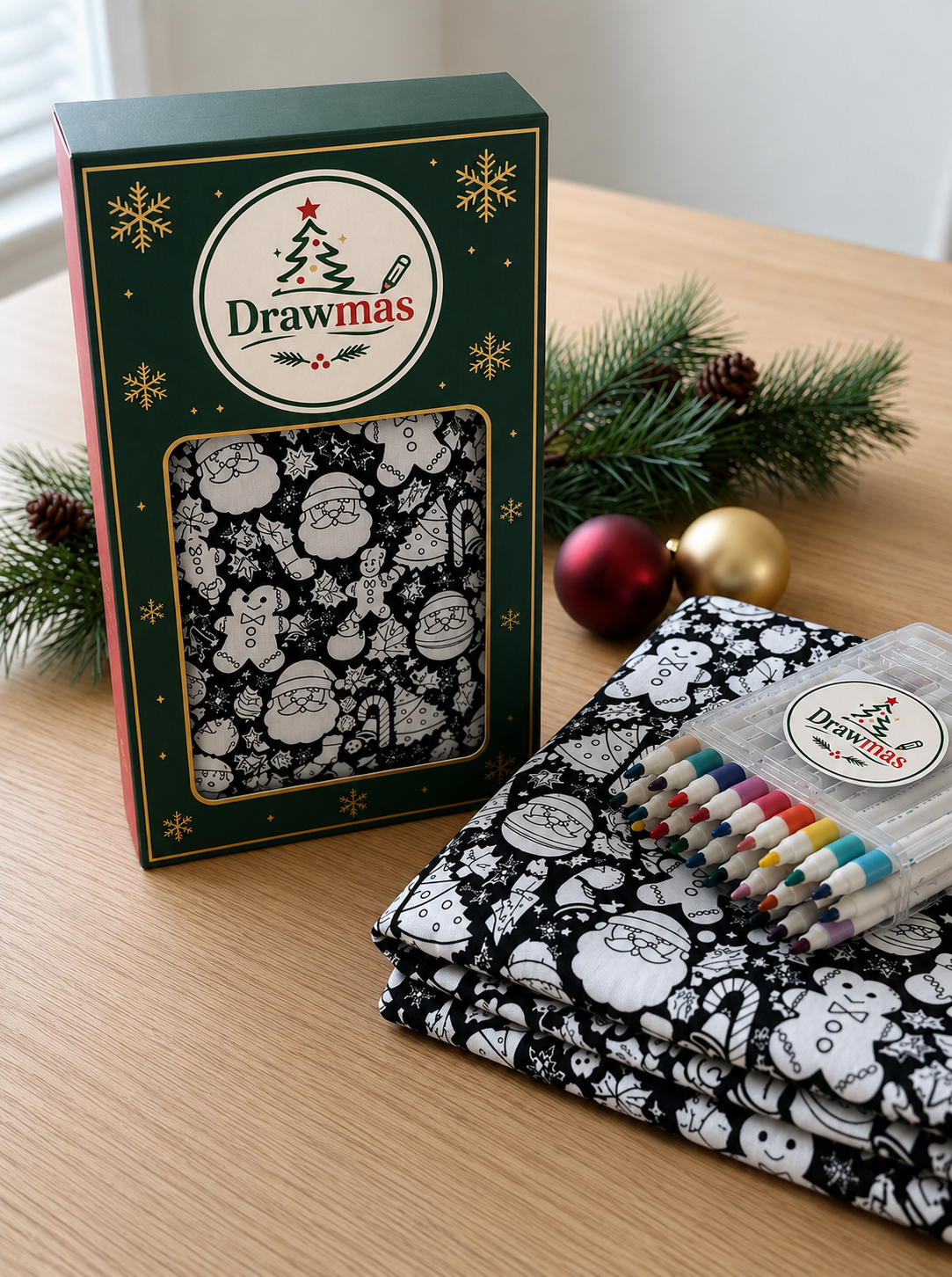 Drawmas Christmas Coloring Blanket