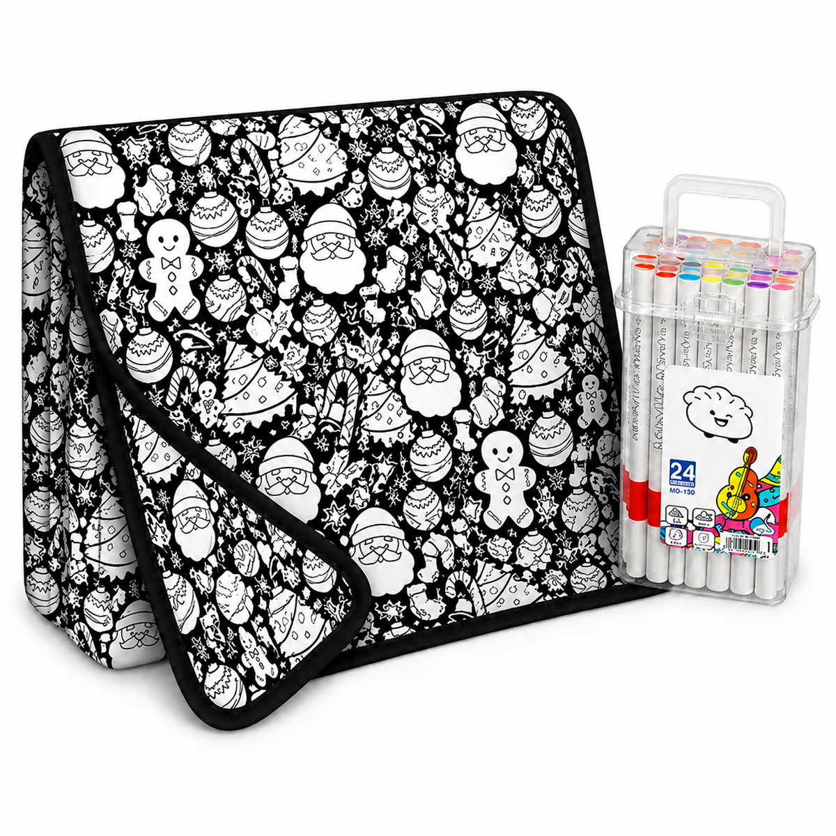 Drawmas Christmas Coloring Blanket