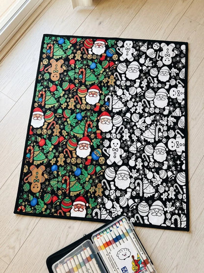 Drawmas Christmas Coloring Blanket